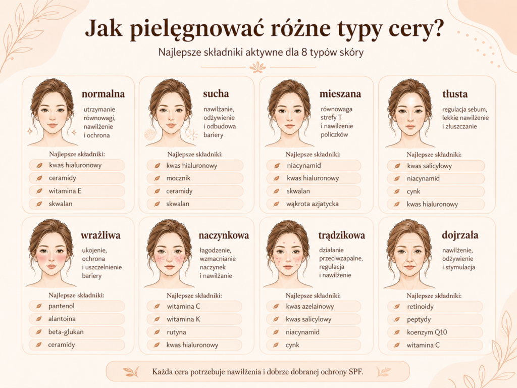 jak pielęgnować różne rodzaje skóry