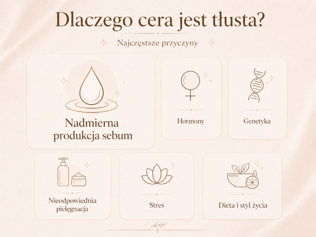 Dlaczego cera jest tłusta? Najczęstsze przyczyny